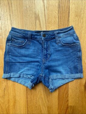 Hollister Medium Blue Cuffed Denim Shorts